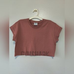 Gymshark women's fraction crop top size small nwot terracotta pink toffee brown